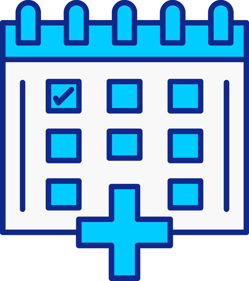 cronograma azul preenchidas ícone vetor