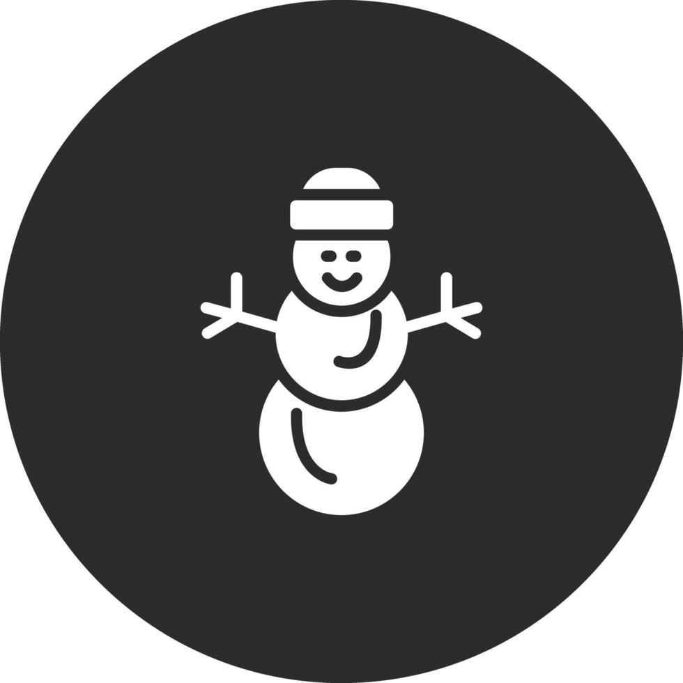 ícone de vetor de boneco de neve