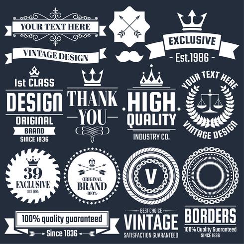 Vintage Retro Vector Logo para banner