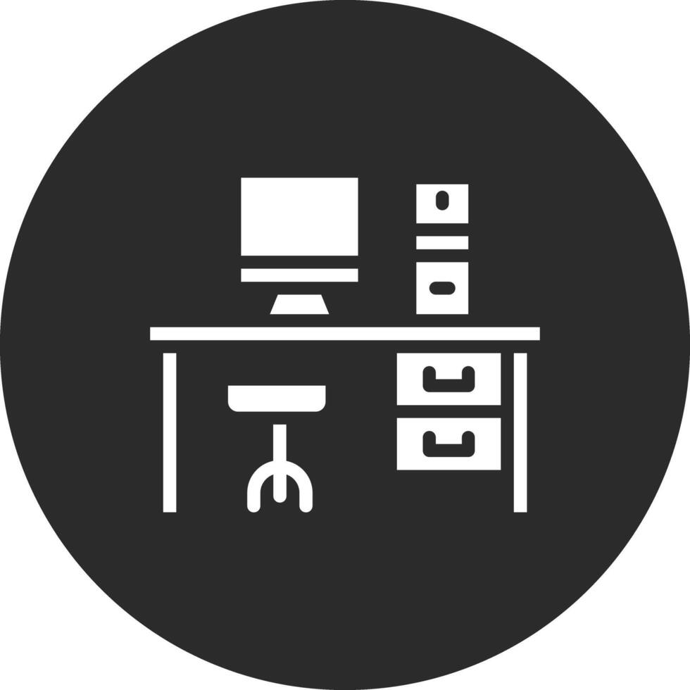 ícone de vetor de mesa de computador