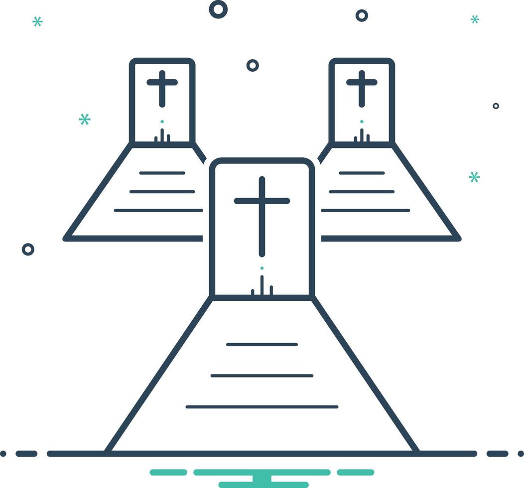 ícone de mistura para cemitério vetor