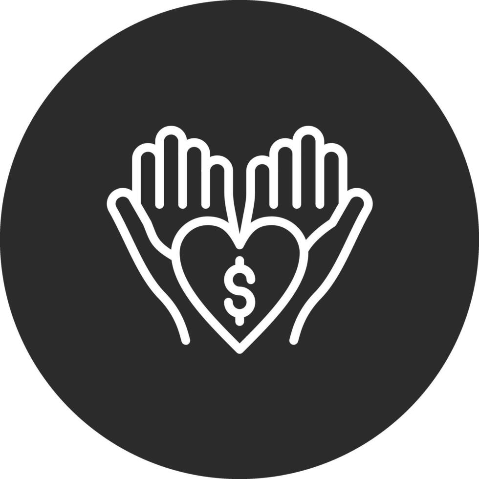 ícone de vetor de caridade