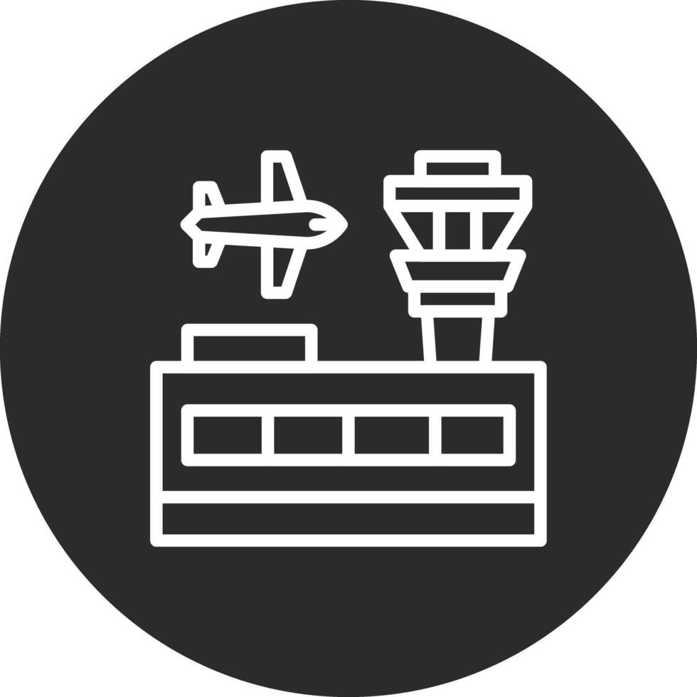 ícone de vetor de construção de aeroporto