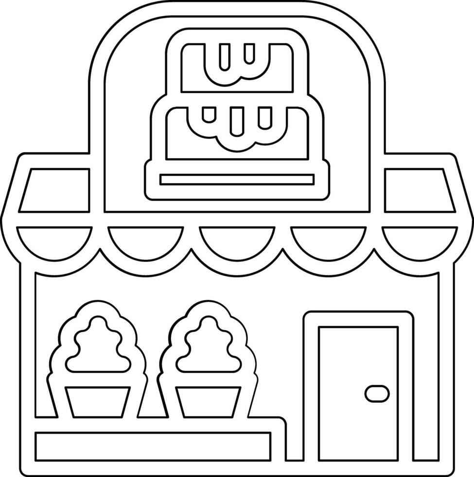 ícone de vetor de loja de padaria