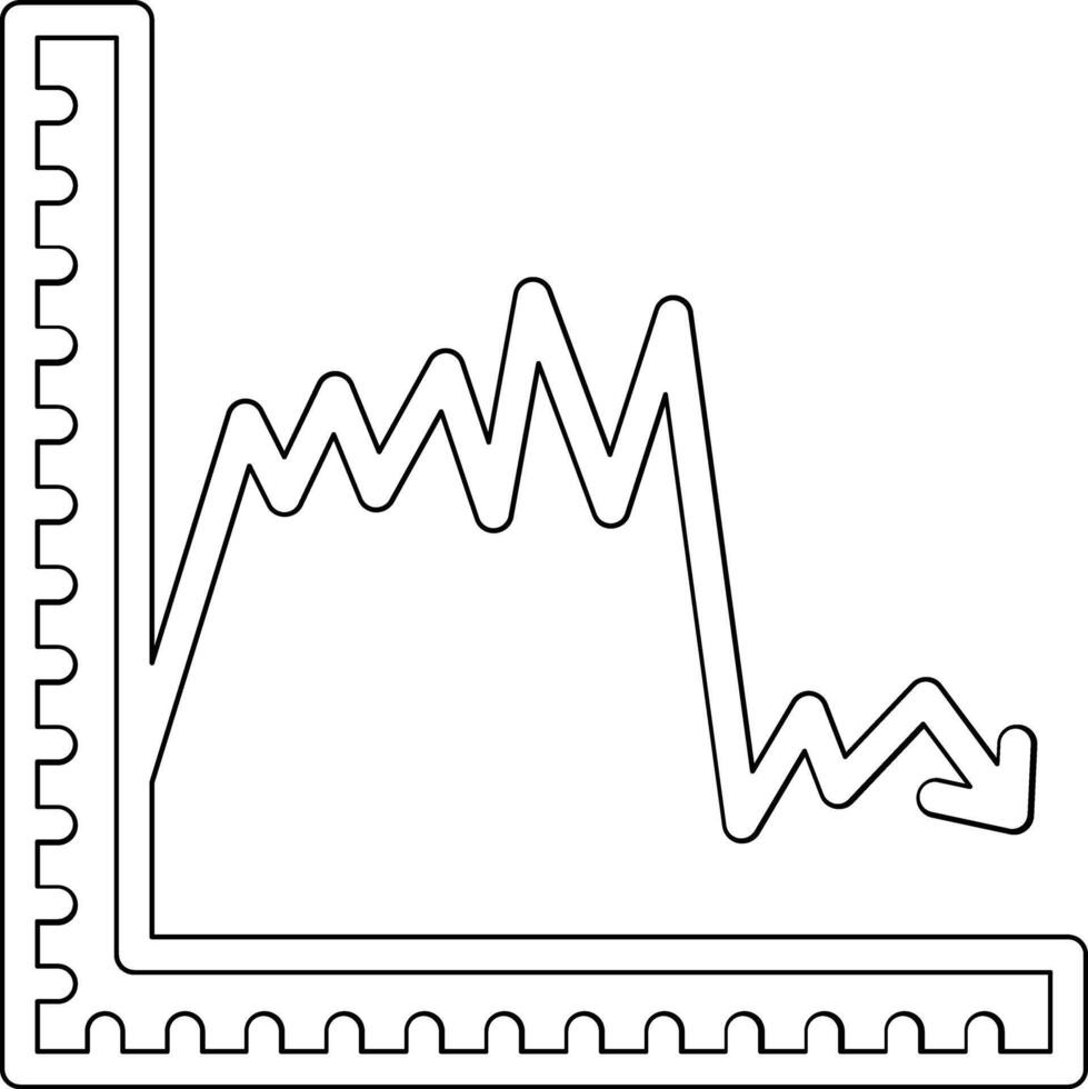 declinante linha gráfico vetor ícone