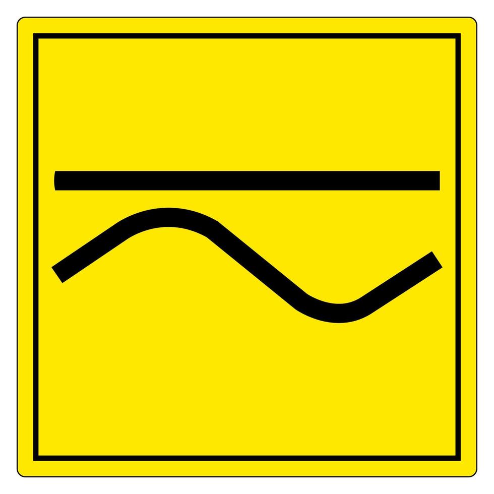 ambos os sinais de símbolo de corrente direta e alternada isolam-se no fundo branco, ilustração vetorial eps.10 vetor
