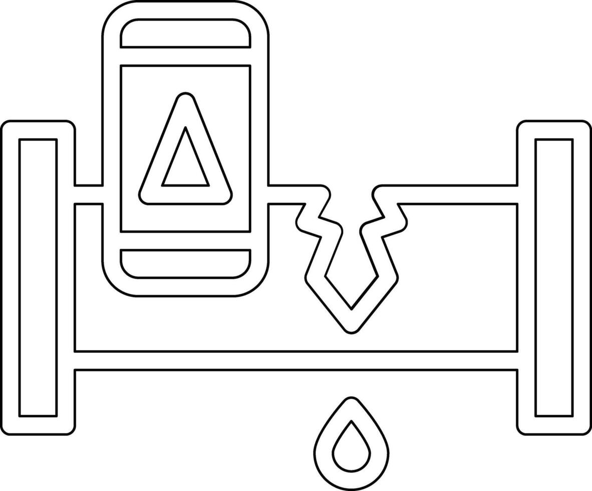 ícone de vetor de detector de vazamento