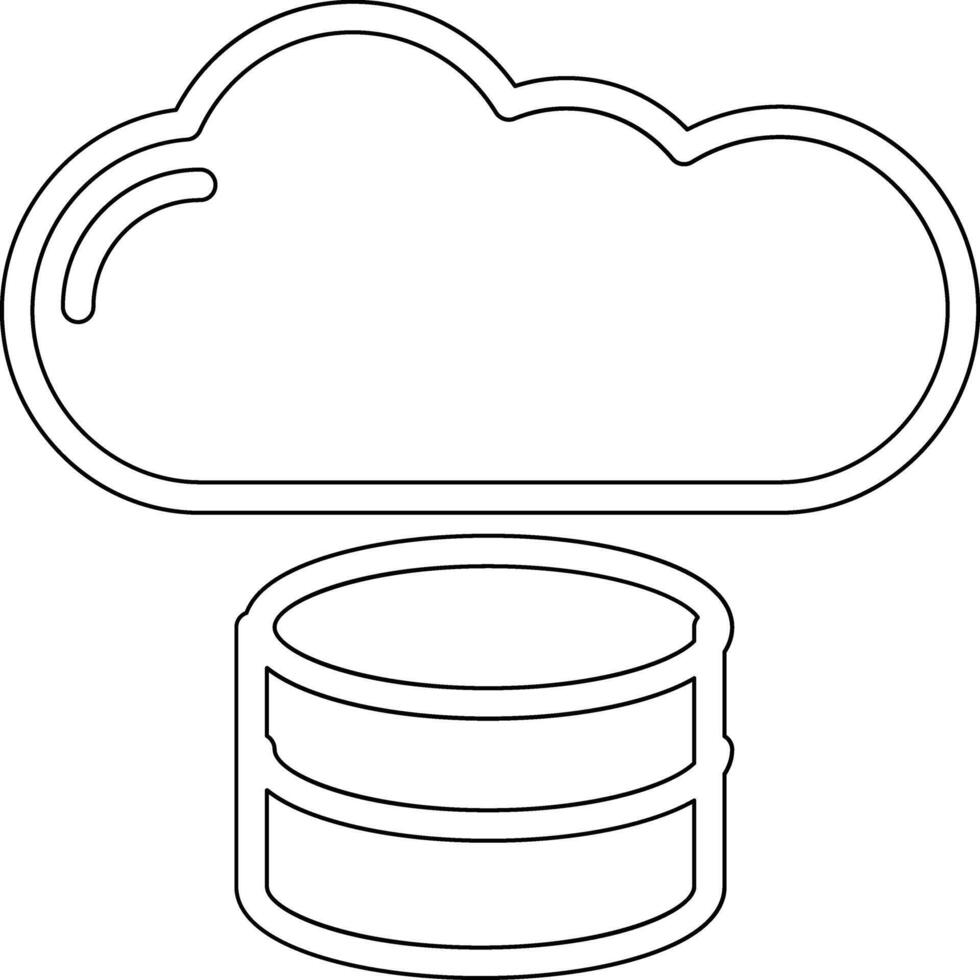 ícone de vetor de armazenamento em nuvem