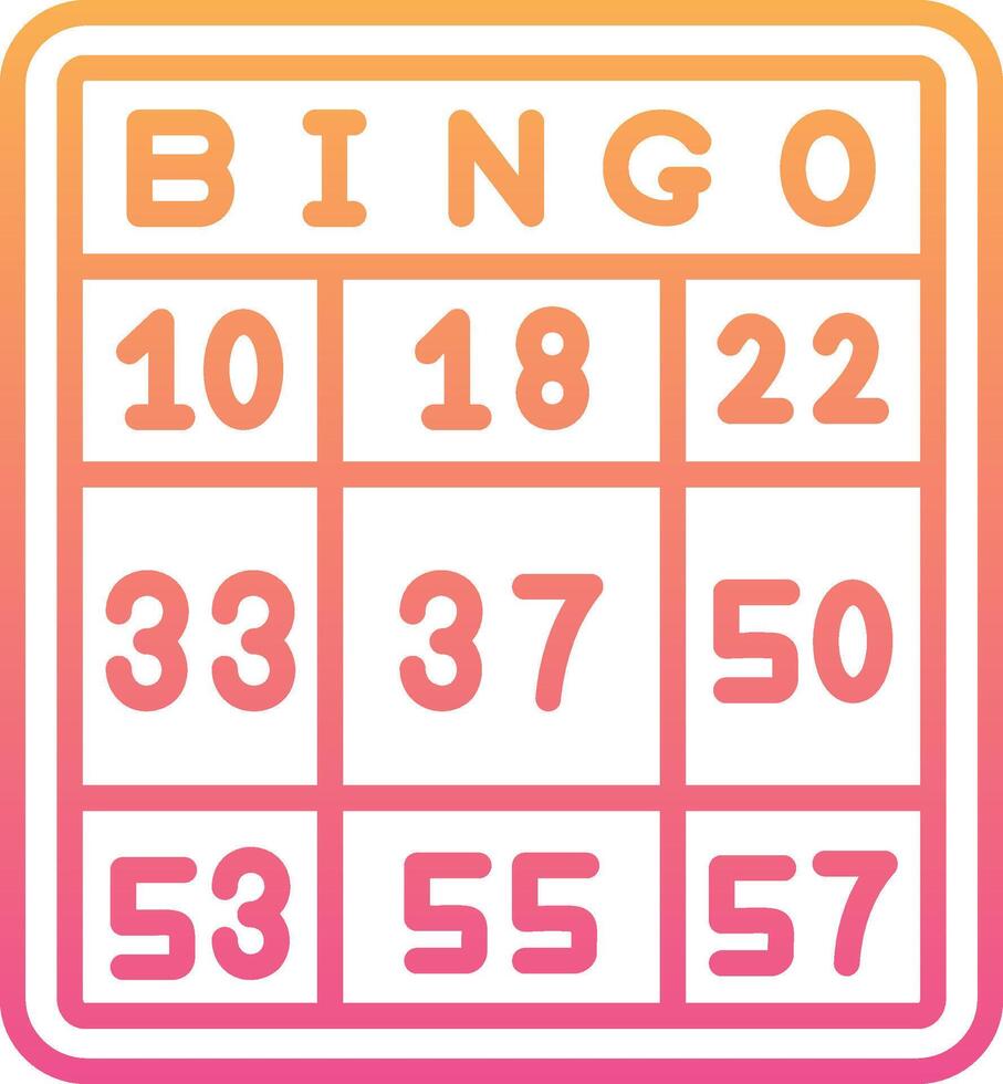 ícone de vetor de bingo