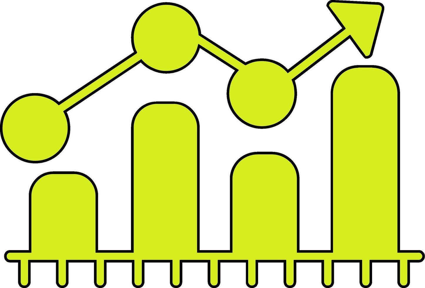 ícone de vetor de gráfico de barras