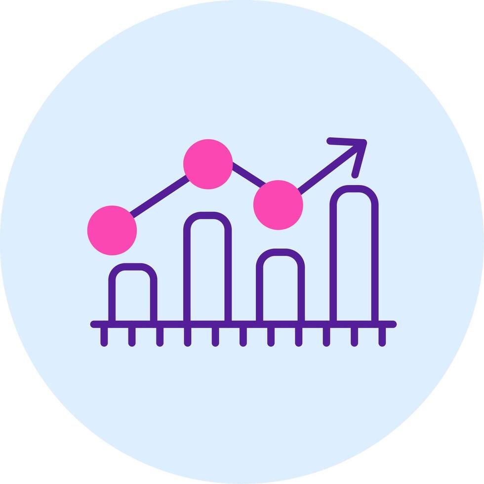 ícone de vetor de gráfico de barras