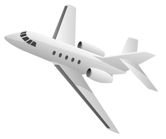 Negócios Jet Airplane Vector Illustration