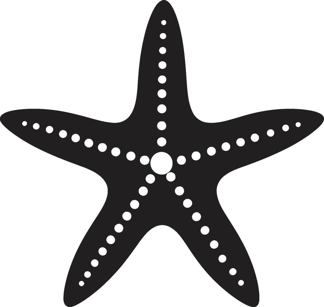 costeiro majestade Preto estrelas do mar emblema gracioso marinho silhueta estrelas do mar ícone Projeto vetor