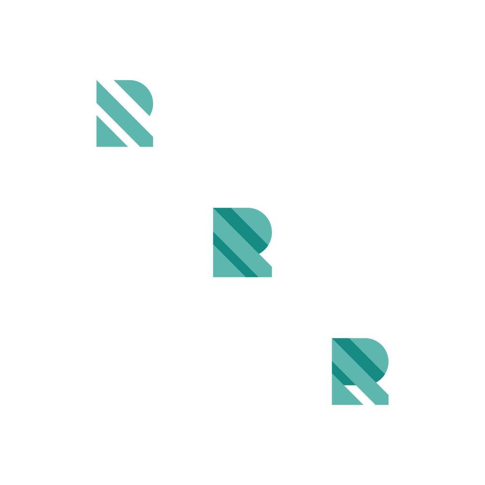 r ou rr logotipo e ícone Projeto vetor