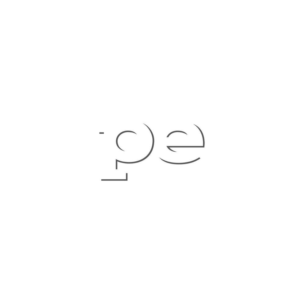 alfabeto iniciais logotipo educaçao Fisica, ep, p e e vetor