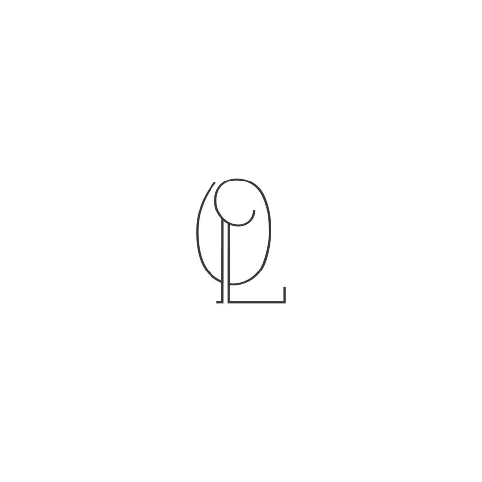 letras do alfabeto iniciais monograma logotipo lo, ol, le o vetor