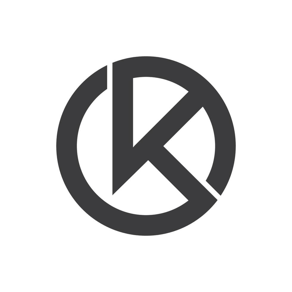 inicial carta ko logotipo ou Está bem logotipo vetor Projeto modelo