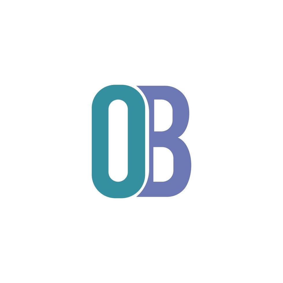 inicial carta ob ou bo logotipo vetor Projeto modelo