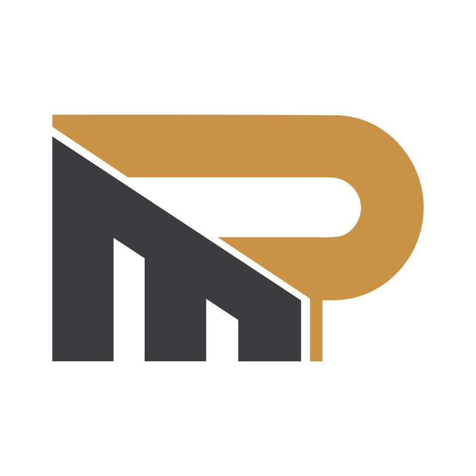 inicial carta mp logotipo ou PM logotipo vetor Projeto modelo