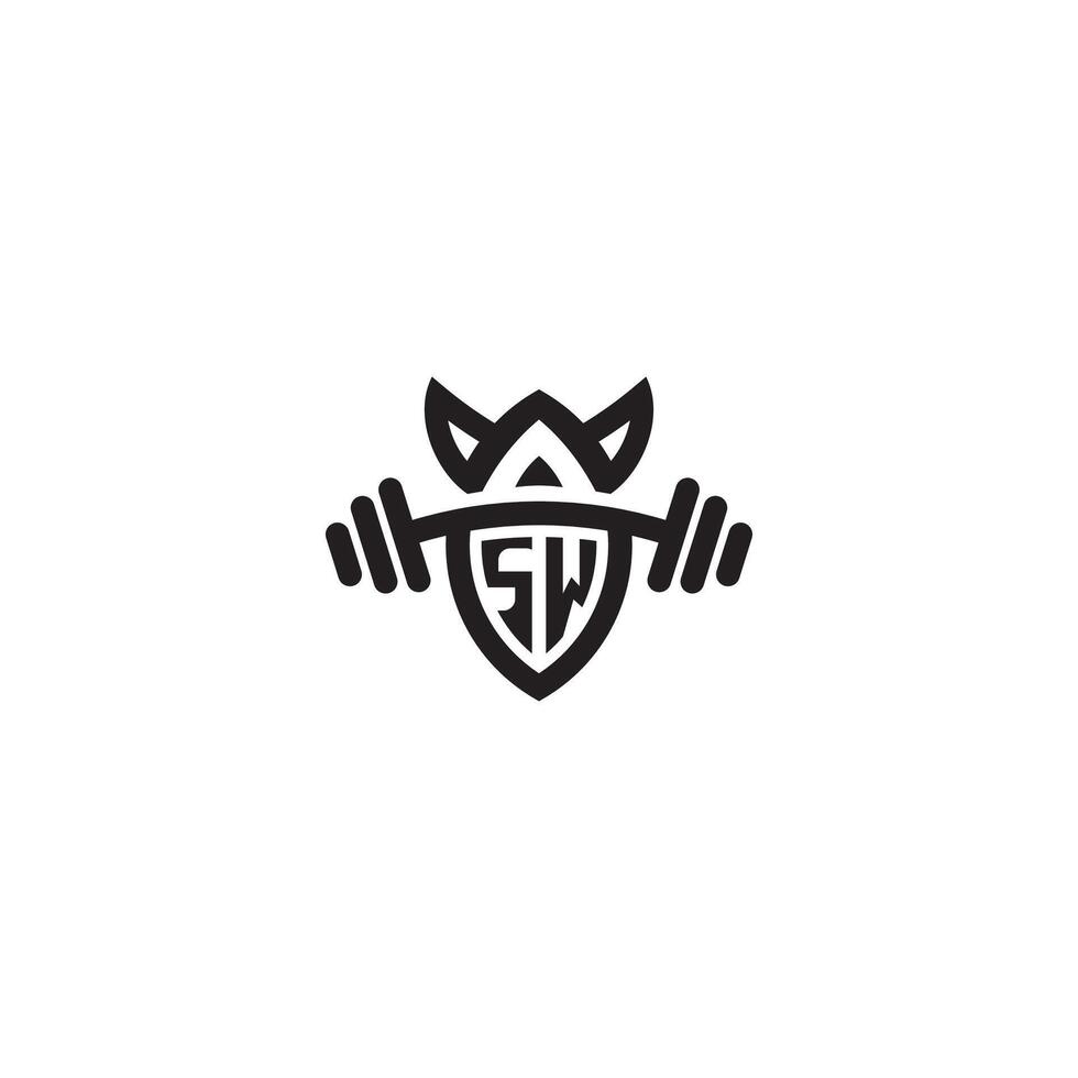 sw linha ginástica inicial conceito com Alto qualidade logotipo Projeto vetor