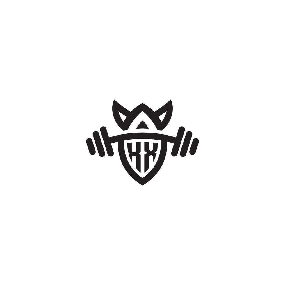 xx linha ginástica inicial conceito com Alto qualidade logotipo Projeto vetor