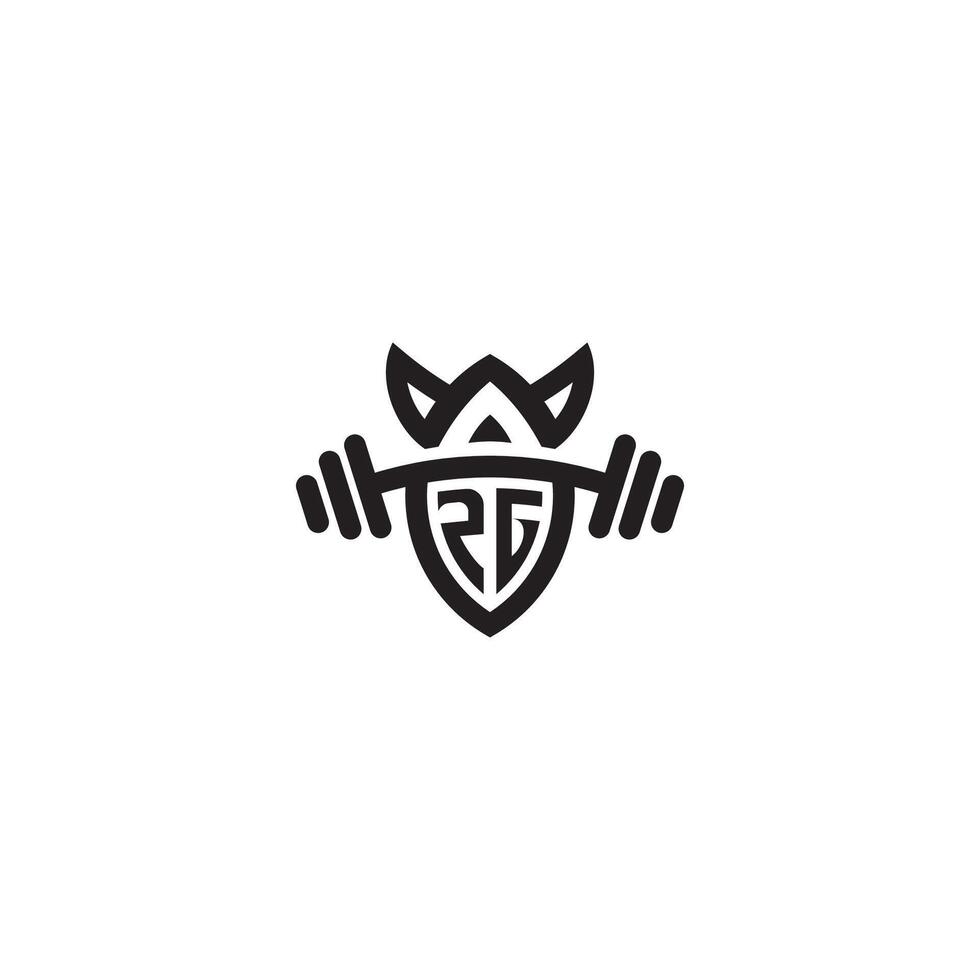zg linha ginástica inicial conceito com Alto qualidade logotipo Projeto vetor