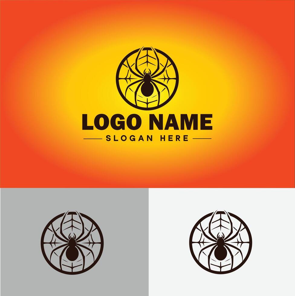 aranha logotipo vetor arte ícone gráficos para companhia marca o negócio ícone aranha logotipo modelo