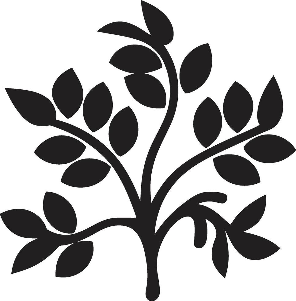 botânico harmonia icônico hera carvalho imagem frondoso tapeçaria hera carvalho vetor emblema