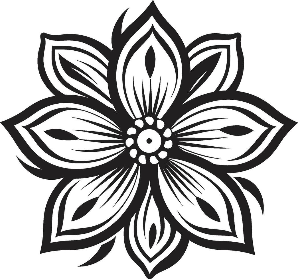 botânico monótono assinatura logotipo elemento gracioso flor ícone Preto vetor símbolo