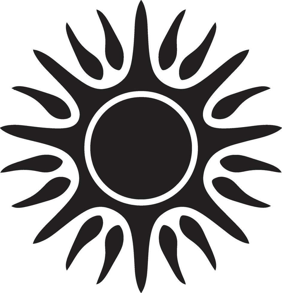 ensolarado serenidade Sol logotipo Projeto brilhante horizonte Sol marca vetor