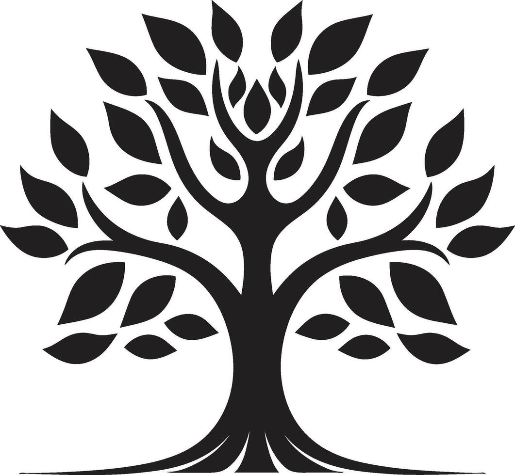 marquise essência árvore emblema Projeto verdejante legado icônico árvore logotipo ícone vetor