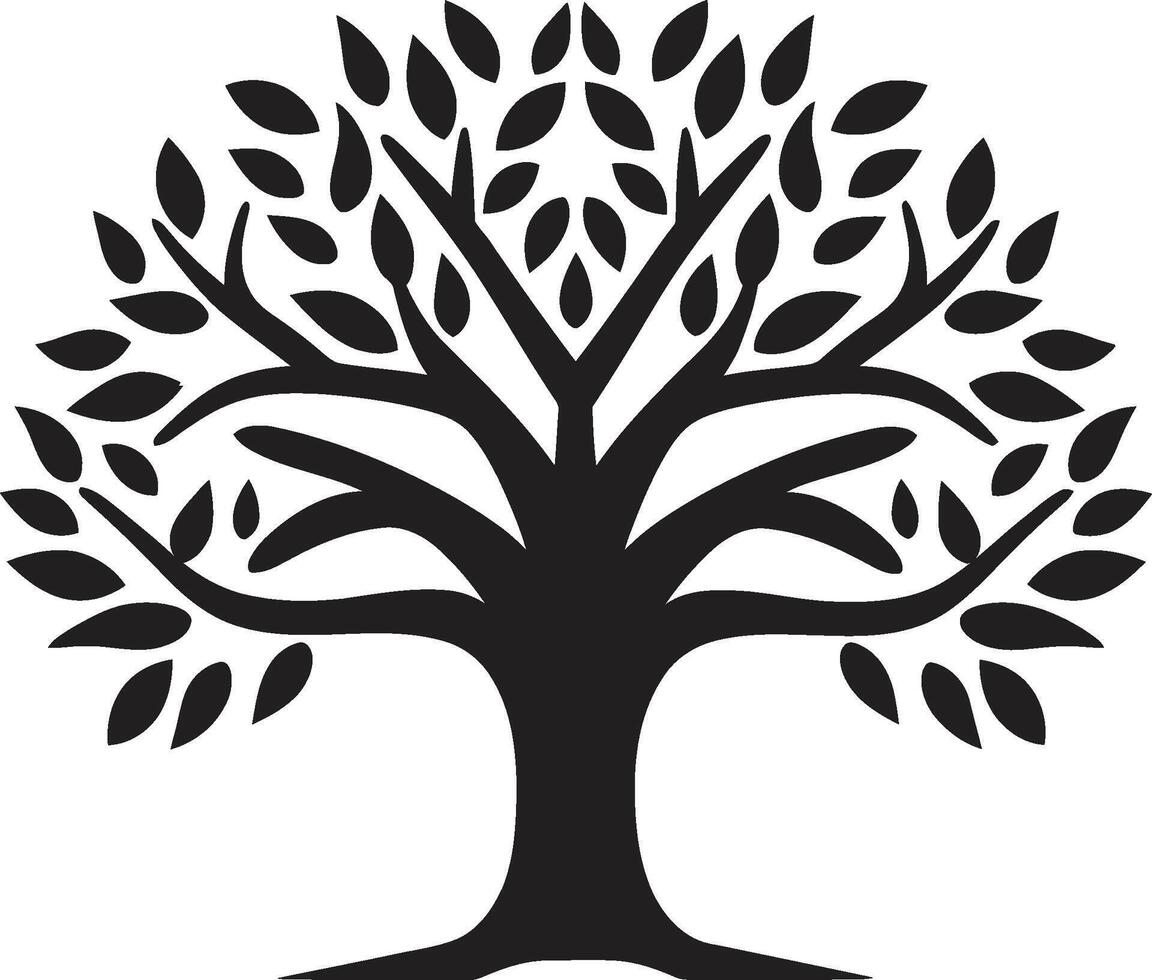 mandril emblema árvore ícone símbolo benevolente ramos árvore logotipo Projeto vetor