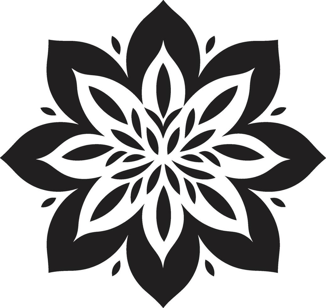 minimalista flor símbolo icônico Projeto elegante floral vetor monocromático emblema