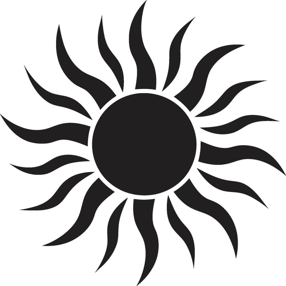 radiante reverência Sol insígnia luz do dia emblema Sol crachá vetor