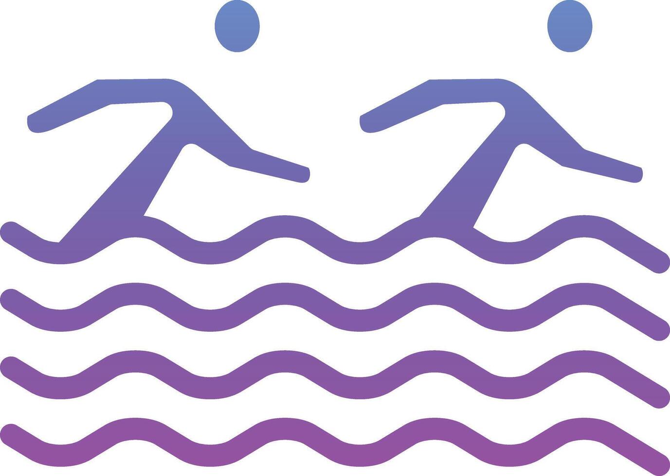 sincronizado natação vetor ícone