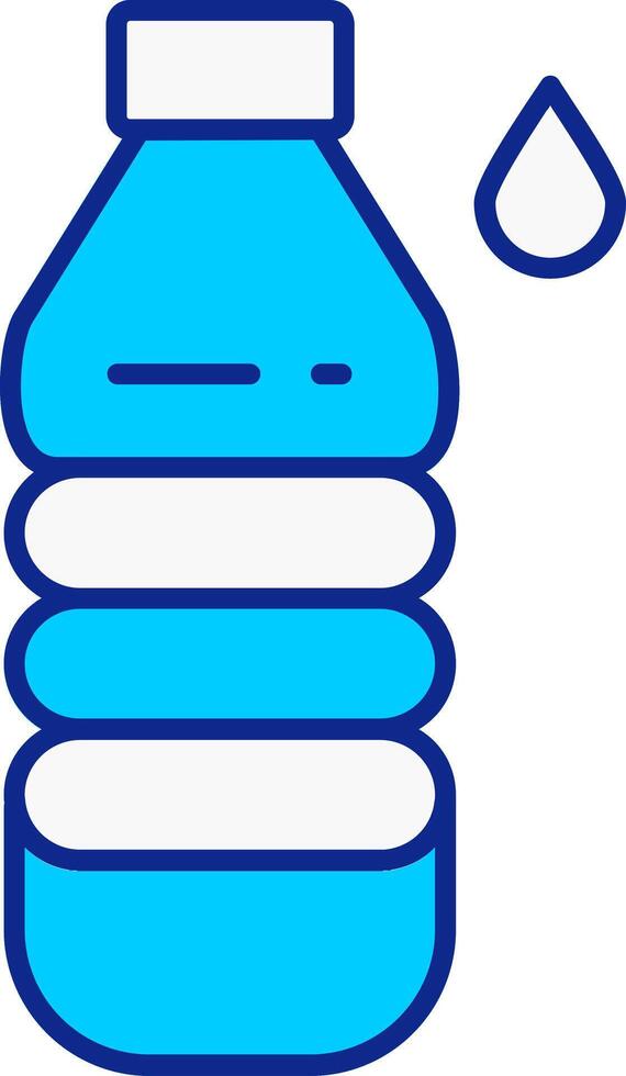 água garrafa azul preenchidas ícone vetor