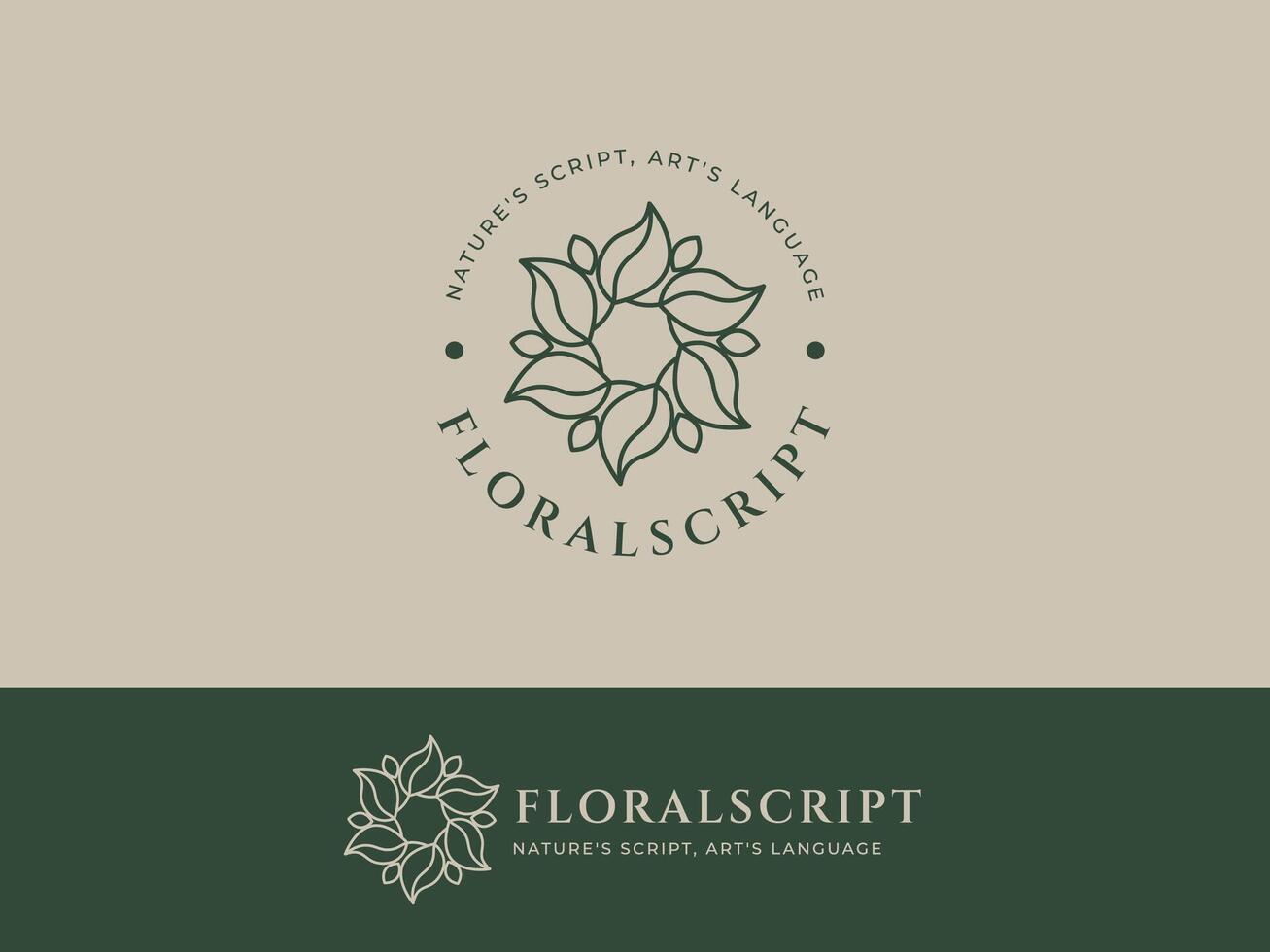 logotipo modelo para estético flor e folha indústria vetor