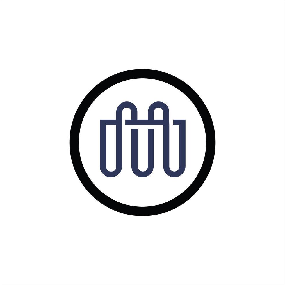 modelo de design de logotipo da letra inicial m vetor
