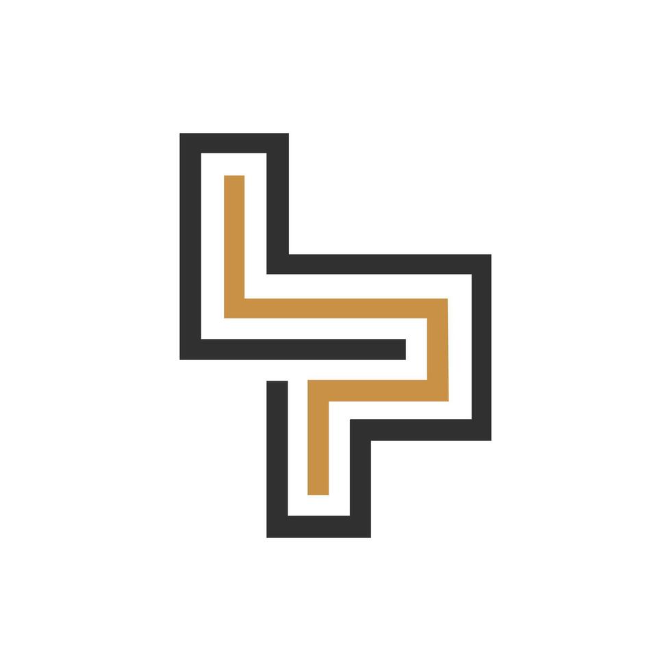 inicial lp carta logotipo com criativo moderno o negócio tipografia vetor modelo. criativo abstrato carta pl logotipo Projeto.