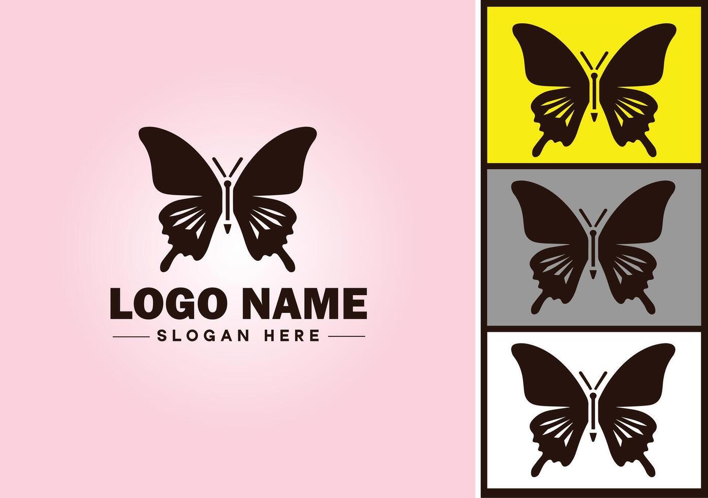 borboleta logotipo vetor arte ícone gráficos para companhia marca ícone borboleta logotipo modelo