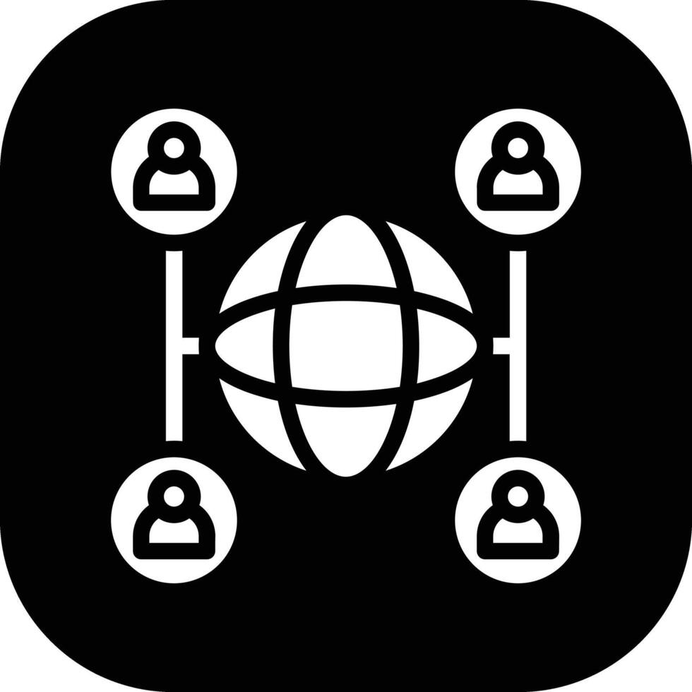 ícone de vetor de rede global