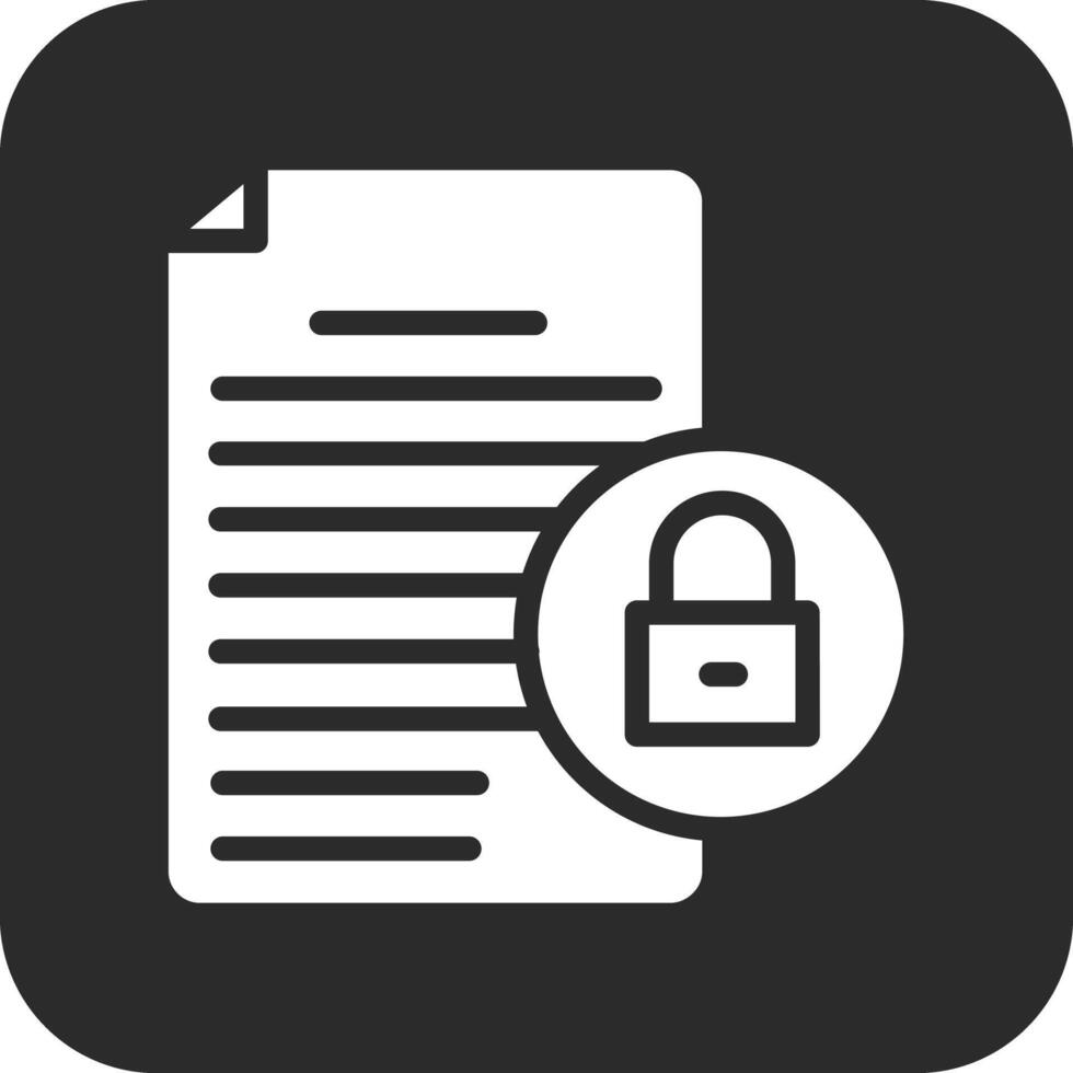 ícone de vetor de segurança de documento