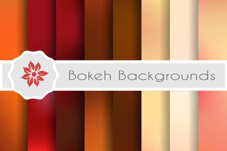 Fundos de bokeh conjunto de cenários decorativos para vetor