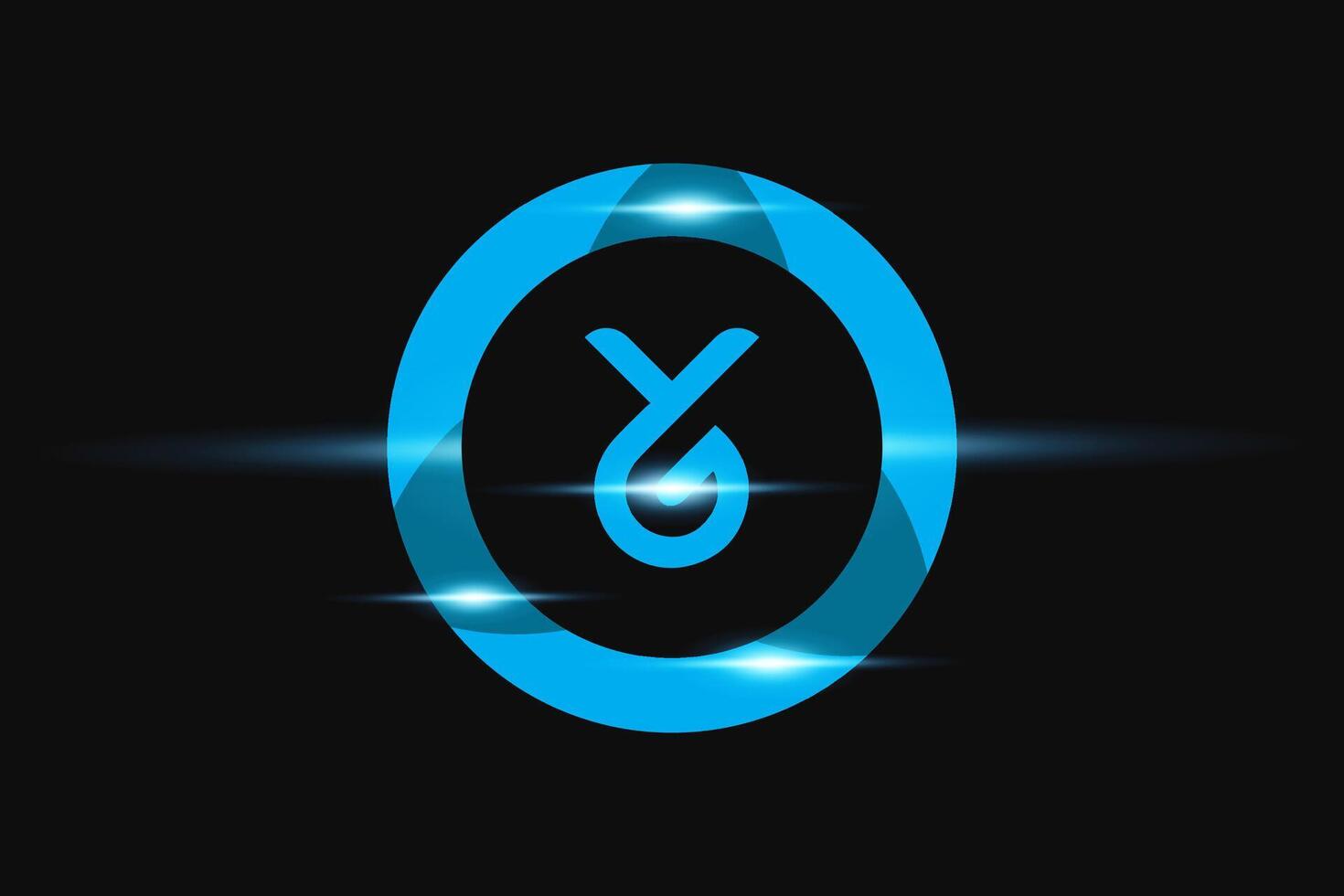 Gy azul logotipo Projeto. vetor logotipo Projeto para negócios.