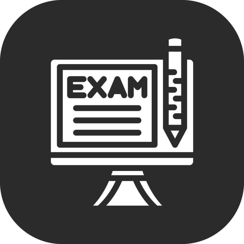 ícone de vetor de exame online