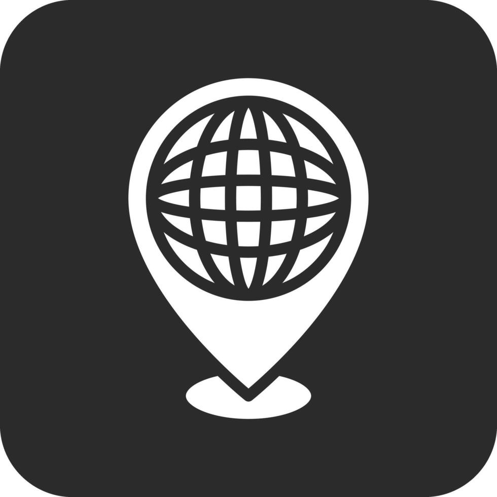 ícone de vetor de localização mundial