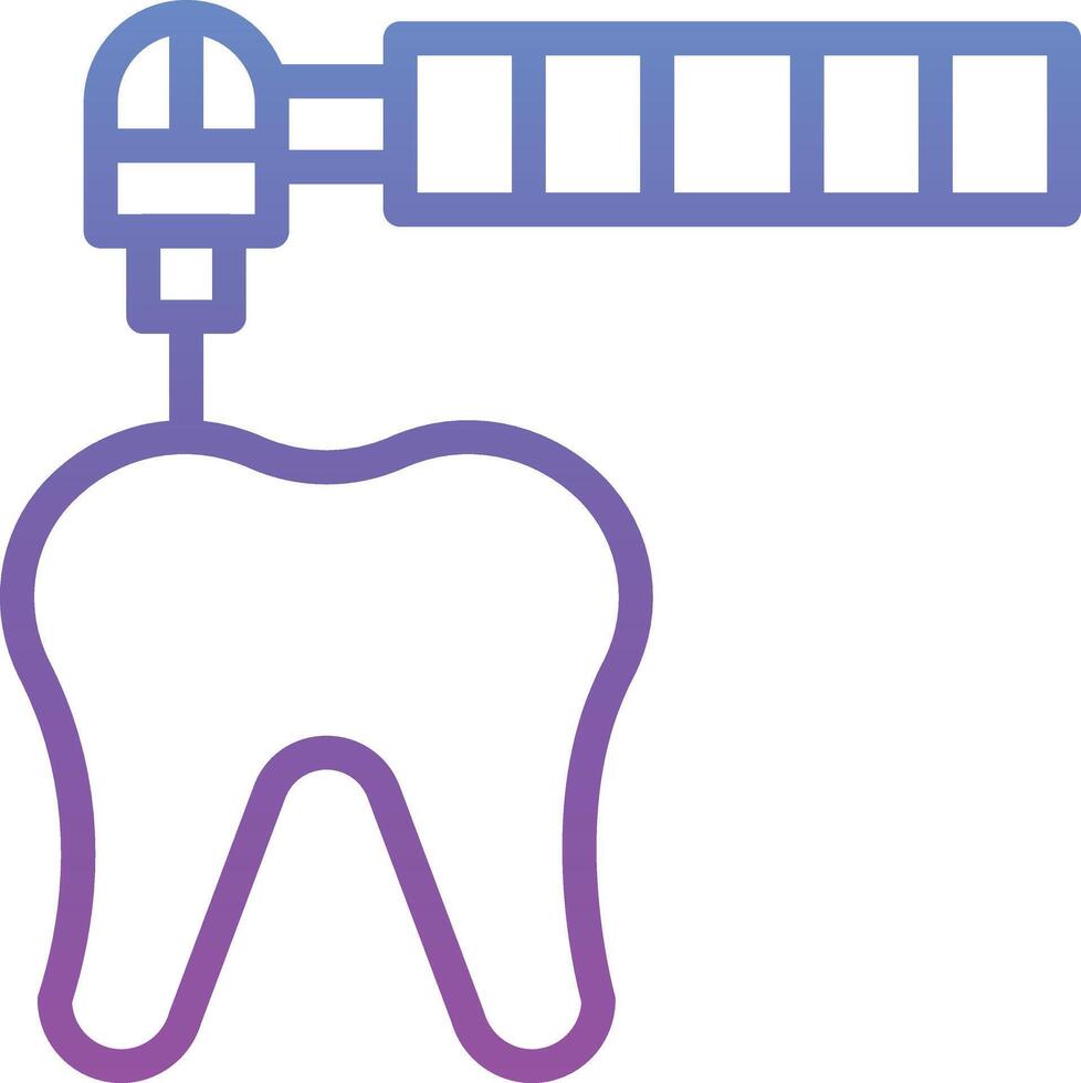 dente perfuração vetor ícone