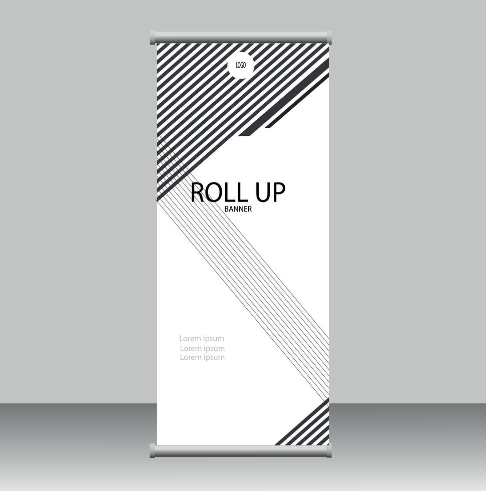 roll up banner design vetor