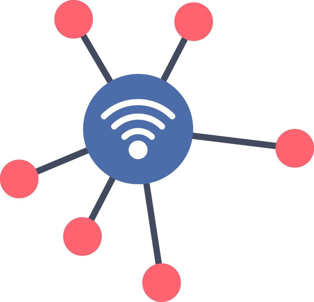 ícone plano de rede vetor