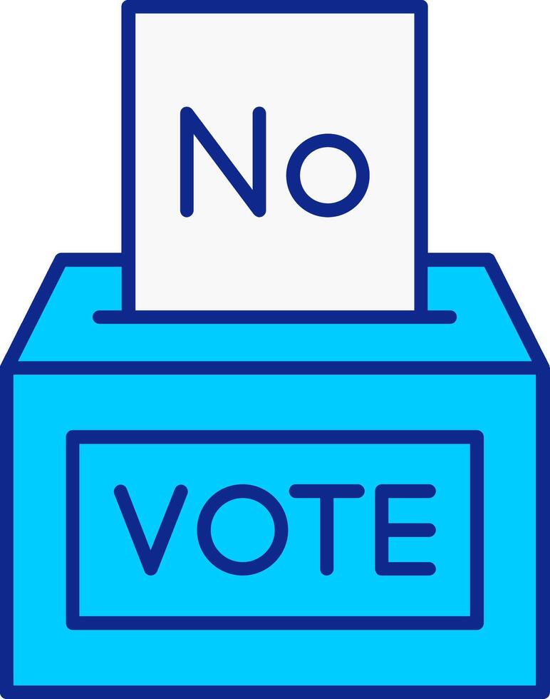 voto não azul preenchidas ícone vetor